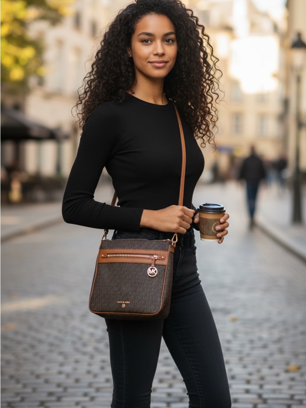 Michael Kors Brown Signature Crossbody Bag